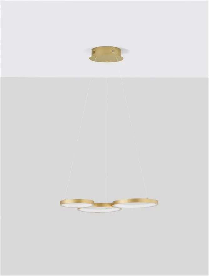 Lustra LED suspendata design modern MAGNUS R3 aurie