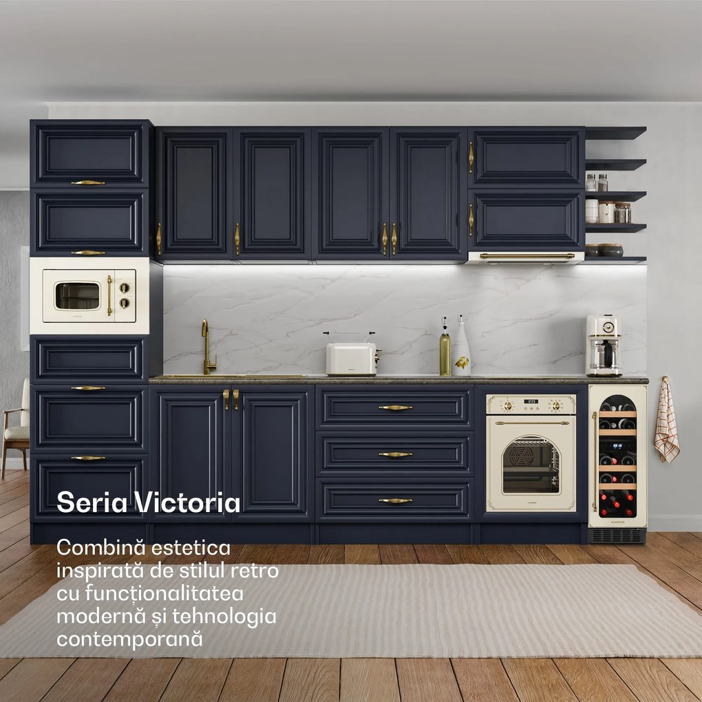 Klarstein Vinovilla Victoria 17 Duo frigider de vin, 2 zone de răcire, Control tactil, 17 sticle, 4 rafturi