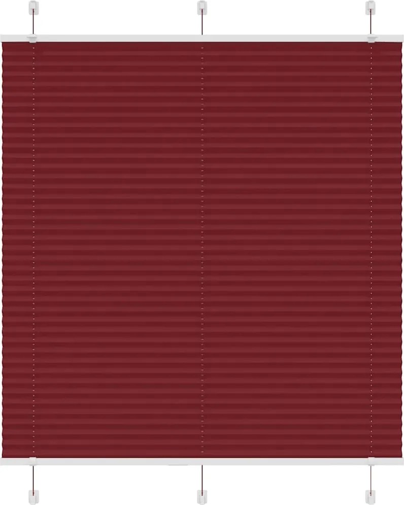 vidaXL Jaluzea plisată Bordeaux Roșu 115x100 cm Lățime țesătură
