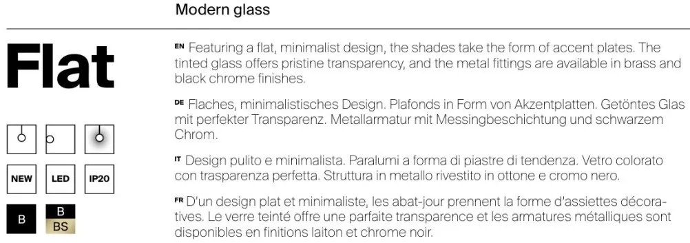 Aplica de perete LED design minimalist Flat, fumuriu