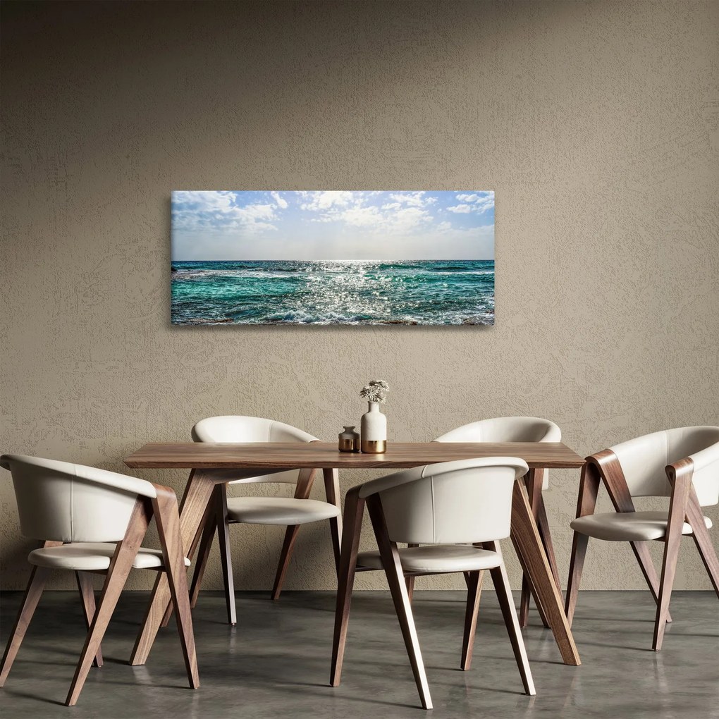 Tablou cu suprafața mării (120x50 cm)