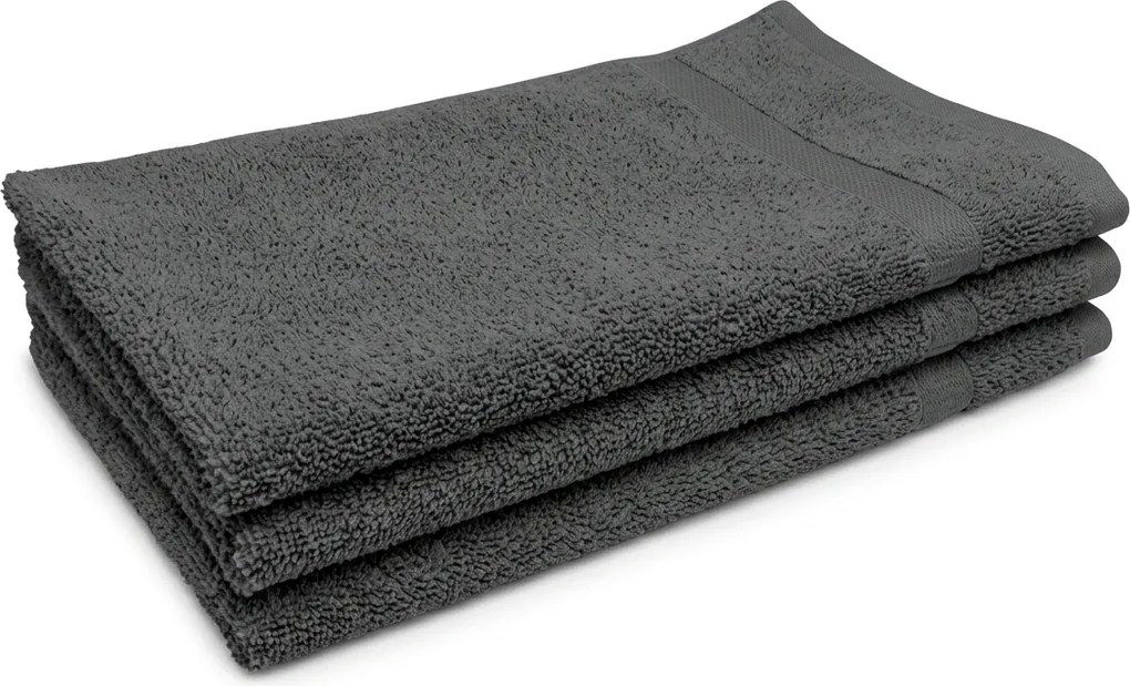 Prosop Classic mic gri inchis 30x50 cm, 100% bumbac