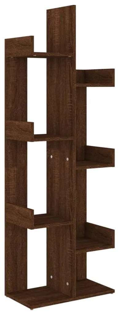 816007 vidaXL Bibliotecă, stejar maro, 48x25,5x140 cm, lemn prelucrat