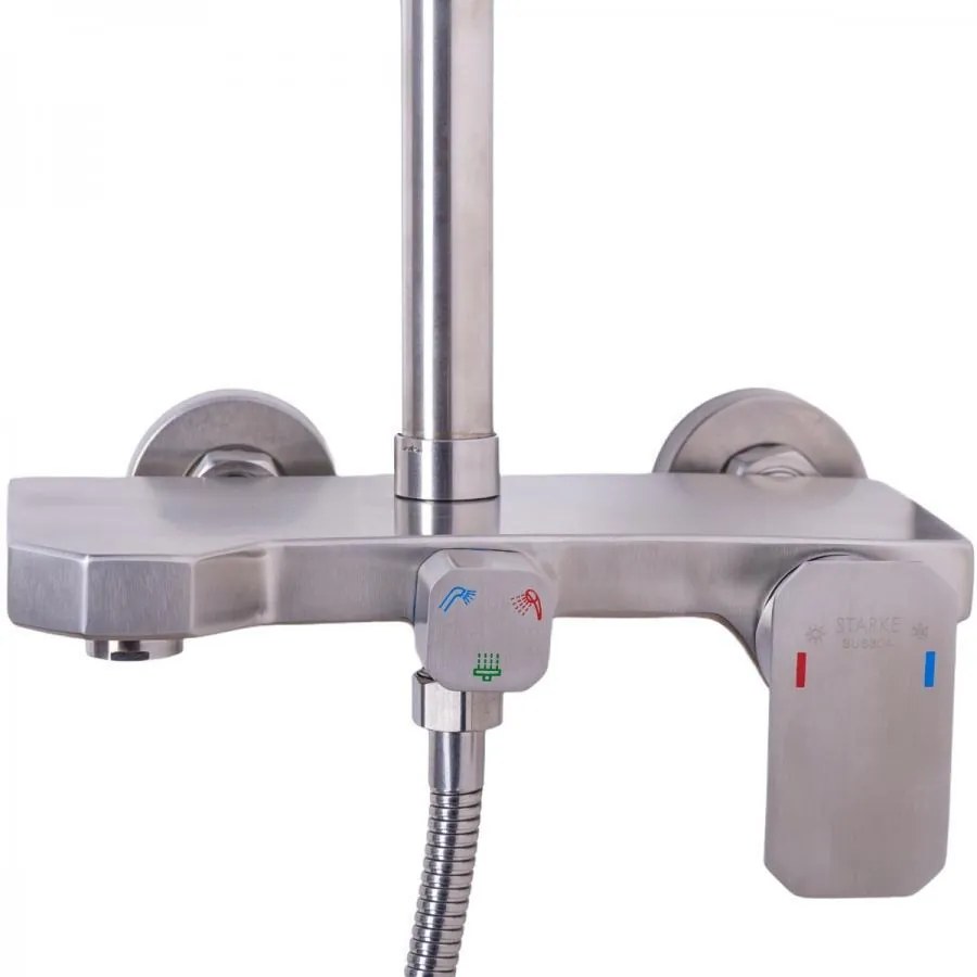 Coloană Duș din Inox Satinat Model N/LY001 – Design Modern și Durabil pentru Baia Ta
