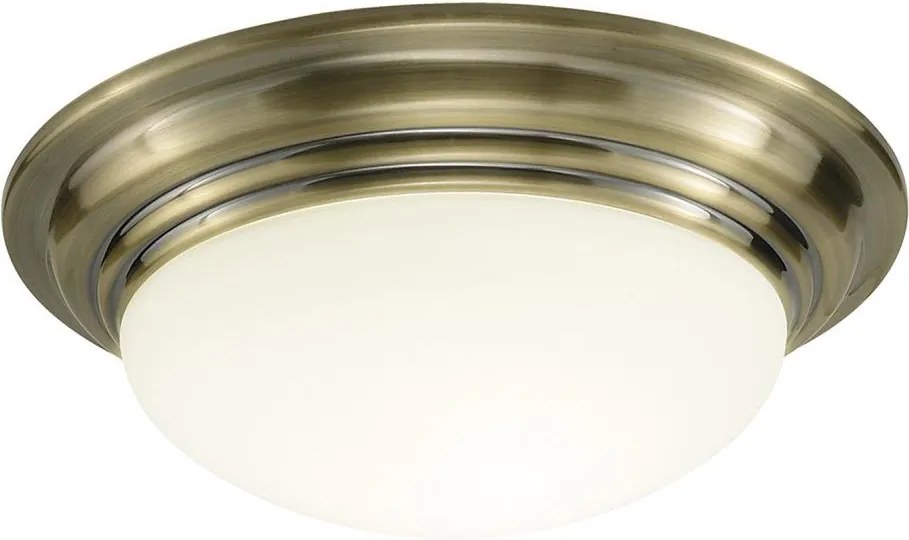 Där Lighting BAR5275 - Plafonieră pentru baie BARCLAY 1xE27/60W/230V, Ø 31 cm, alamă