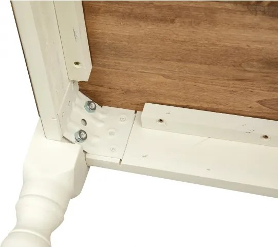 Masa fixa, L 70 70 H78 cm, culoare nuc alb antic, Lemn Masiv