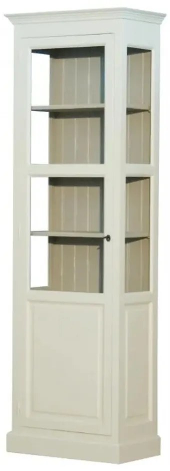 Vitrina, verde, din lemn masiv cu aspect vintage, double, Country