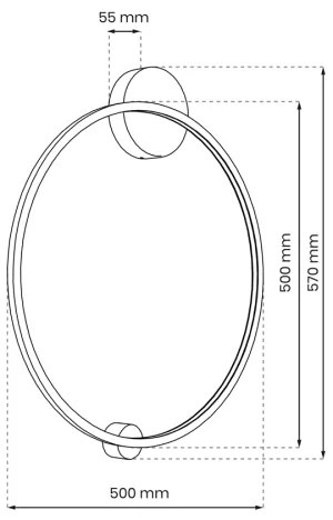 LED Aplica SATURNO LED/25W/230V pr. 50 cm IP44 auriu