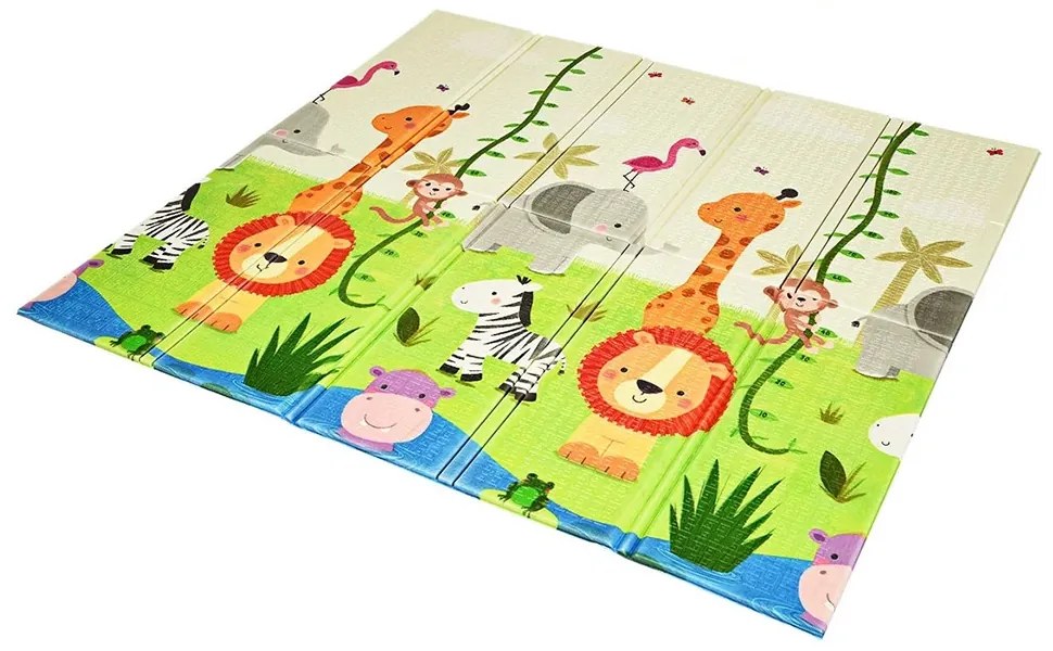 Covor de joacă pliabil față dublă, cu geantă