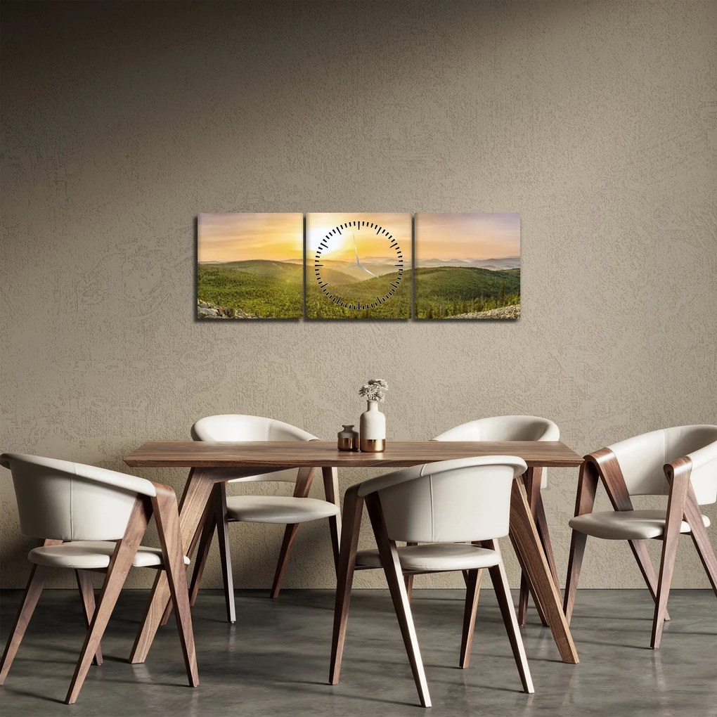 Tablou panoramatic (cu ceas) (90x30 cm)