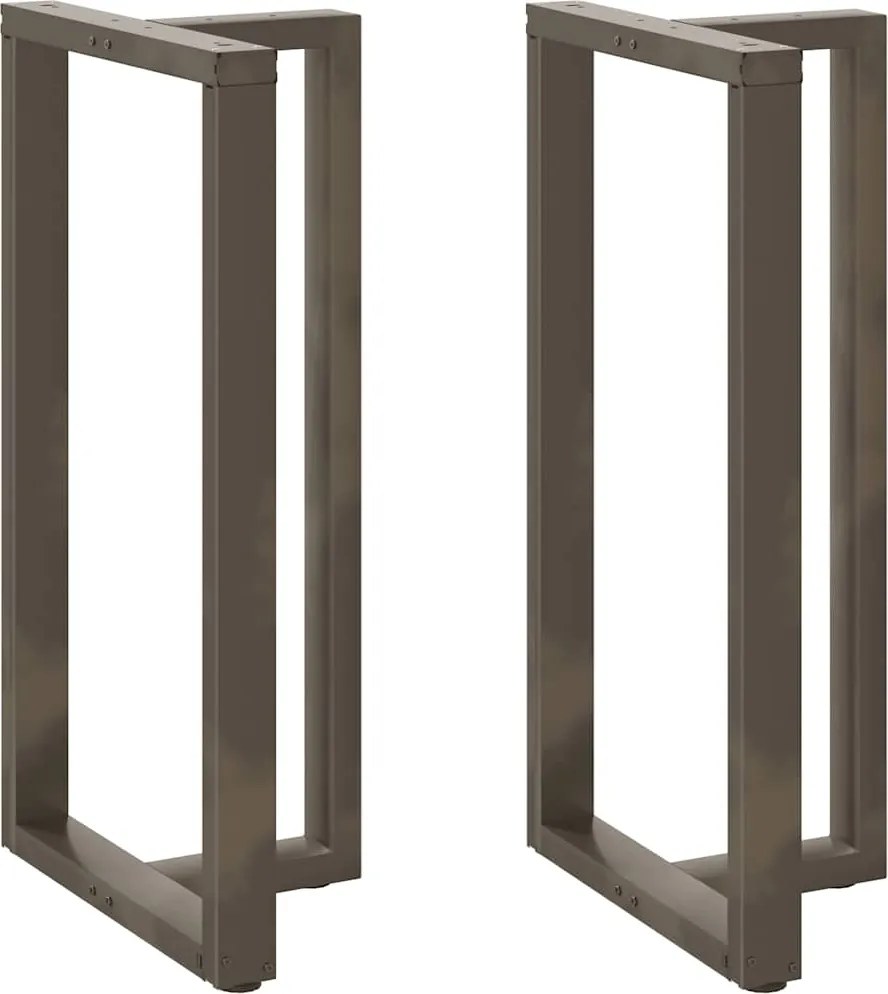 vidaXL Picioare de masă de bar în formă de T, 2 buc., negru, 60x35x(110-111) cm, oțel