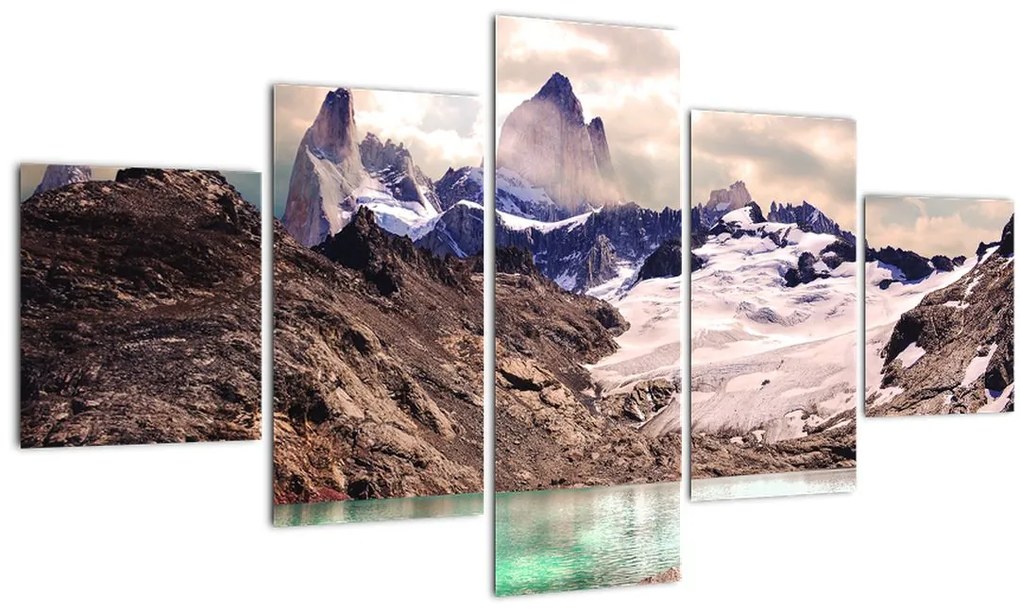 Tablou cu lac montan (125x70 cm), în 40 de alte dimensiuni noi
