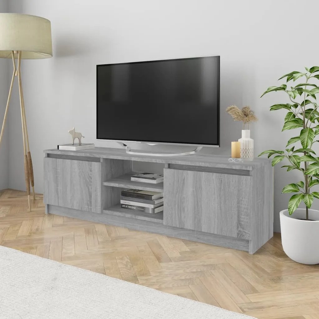 815340 vidaXL Comodă TV, sonoma gri, 120x30x35,5 cm, lemn prelucrat