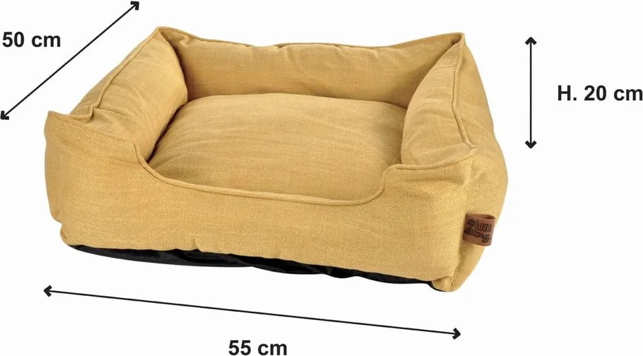 Pat pentru animale de companie galben pentru câini 50x55 cm – Love Story