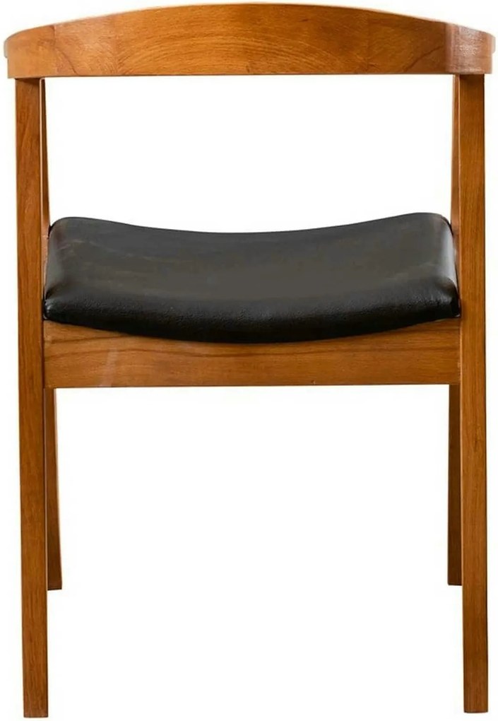 Scaun ALBERO 44, negru/nuc, piele ecologica/lemn, 50x53x70 cm