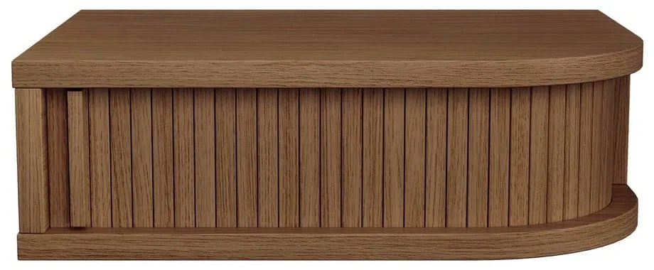 Noptieră maro cu aspect de lemn de nuc Farsta – Woodman