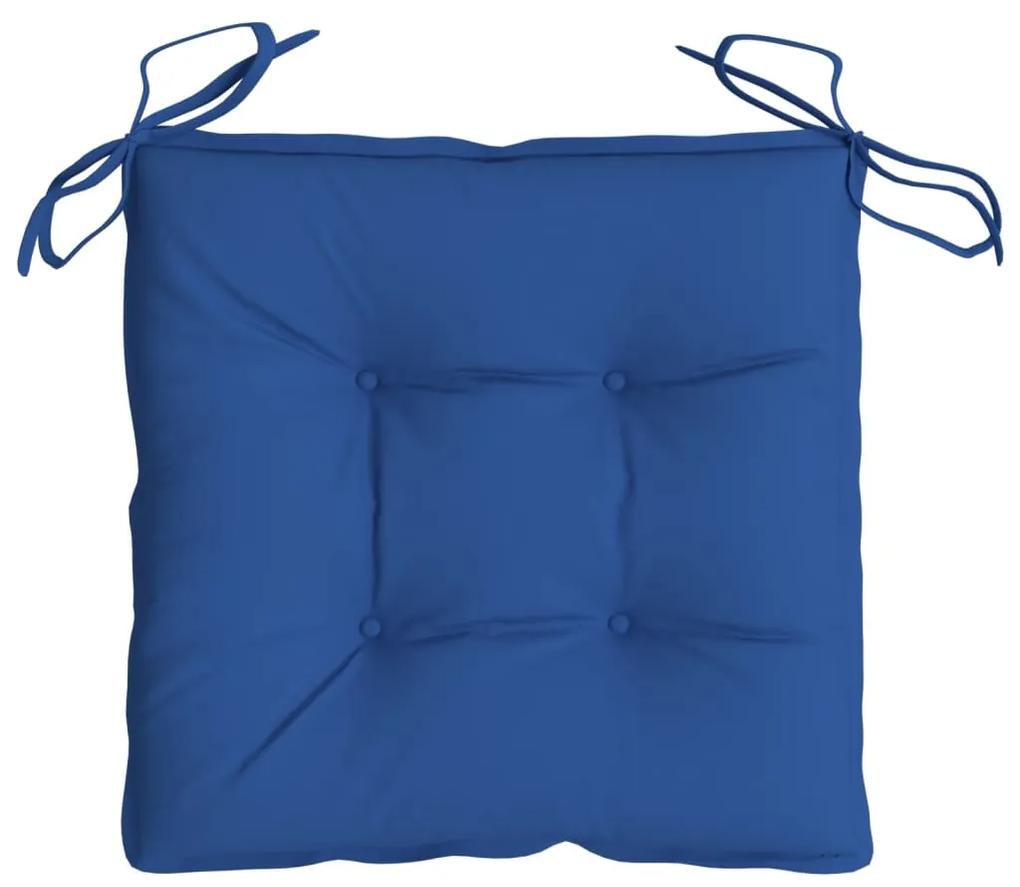 Perne de scaun, 6 buc, albastru, 50 x 50 x 7 cm, textil 6, Albastru, 50 x 50 x 7 cm