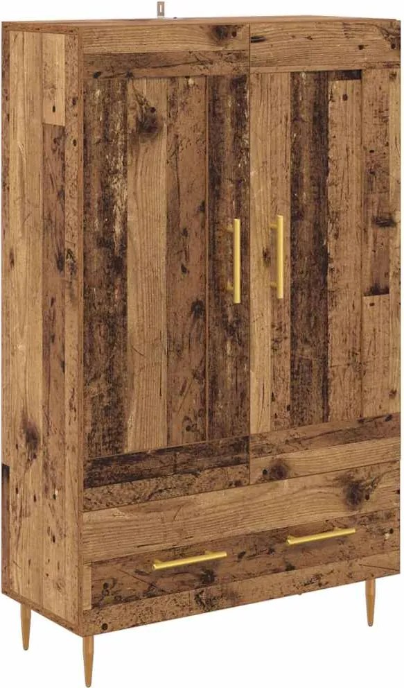 vidaXL Bufet cu sertar Lemn Vechi 69,5 x 31 x 115 cm Lemn compozit