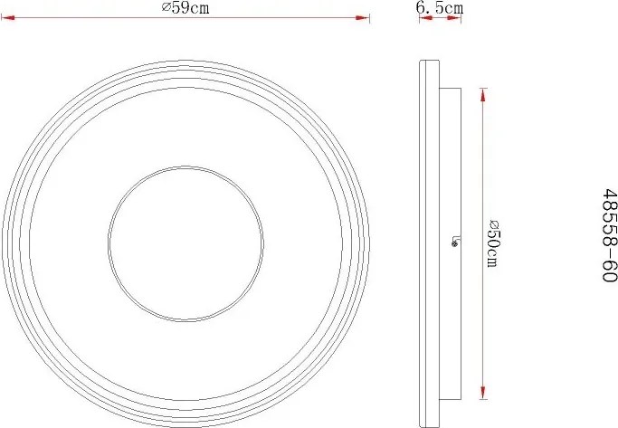Plafoniera LED cu telecomanda EILA 59cm