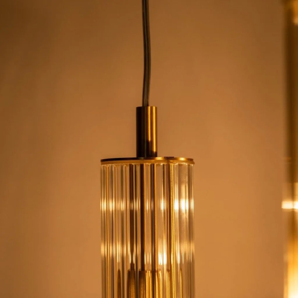 Lustra cu 3 pendule design modern ARIA alama periata