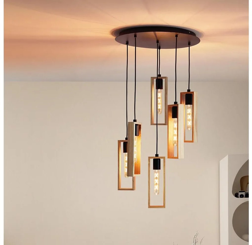 Eglo 44054 - Lustră suspendată pe cablu LITTLETON 6xE27/60W/230V