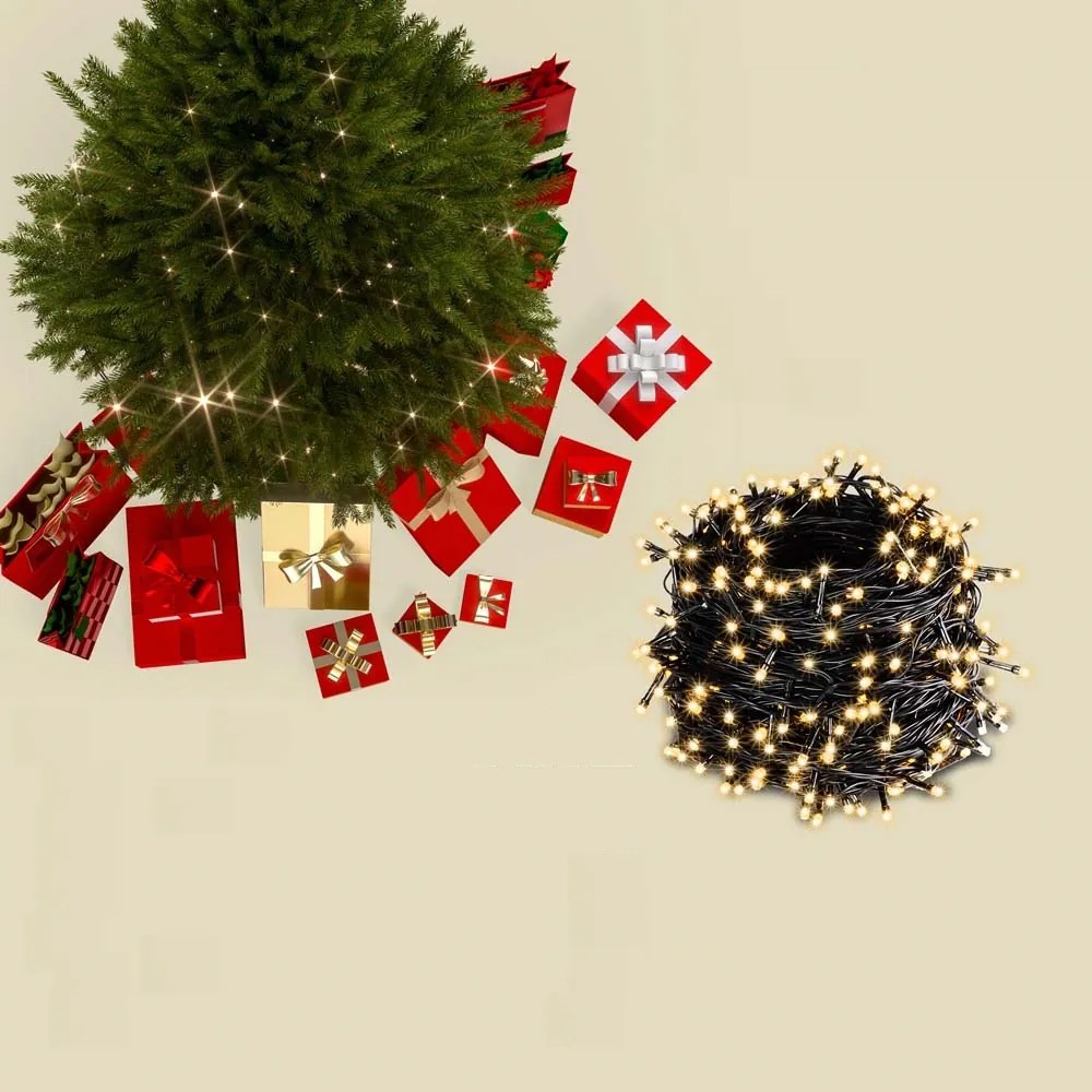 Casaria Brad artificial de Crăciun RUDOLPH cu luminițe, 150 cm, verde