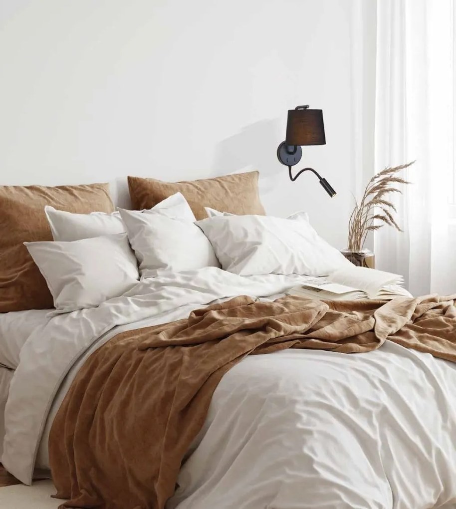 Aplica de perete moderna cu brat flexibil si reader LED Hotel