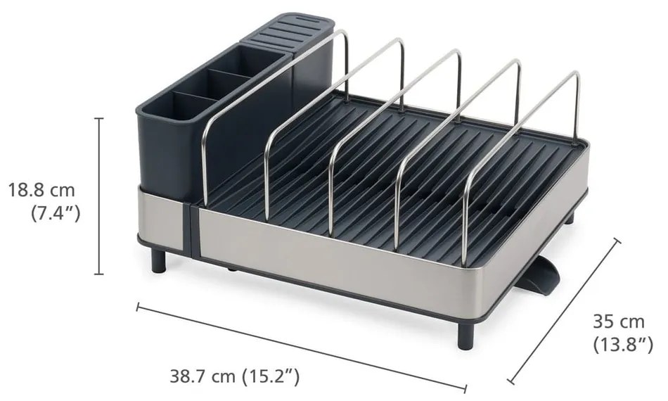 Scurgător de vase albastru/argintiu din metal Extend – Joseph Joseph