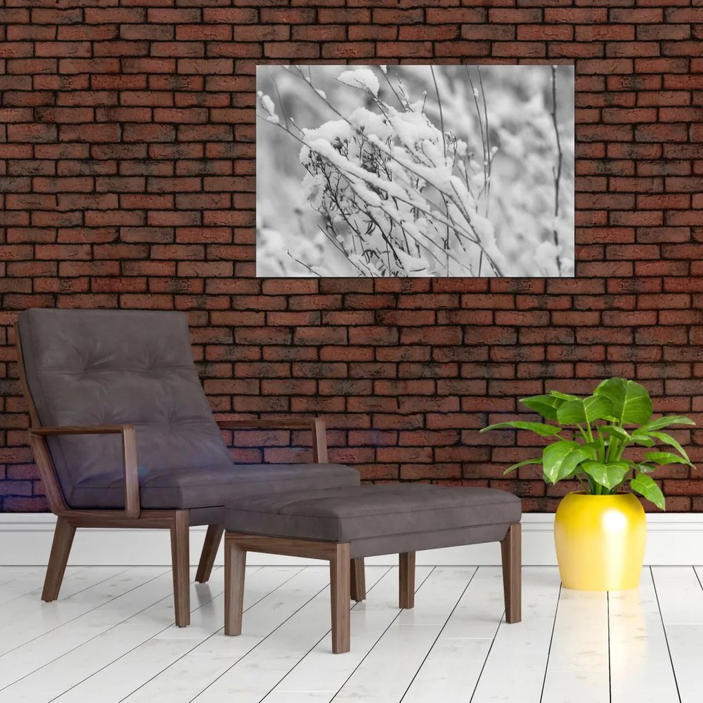 Tablou - Ramuri înzăpezite (90x60 cm)