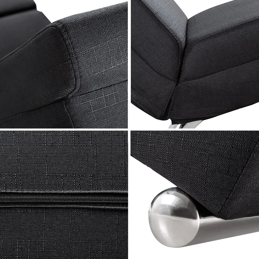 Șezlong LONDON, 186×55×89cm, antracit Casaria