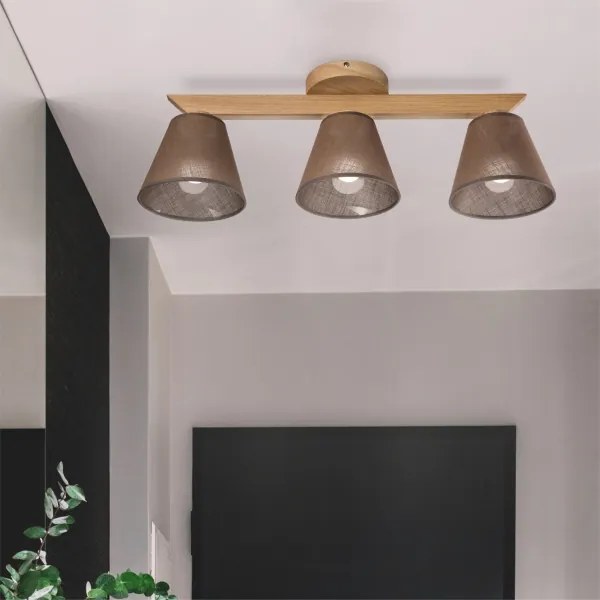 Lustră aplicată Brilagi ANTHONY 3xE14/40W/230V stejar/maro