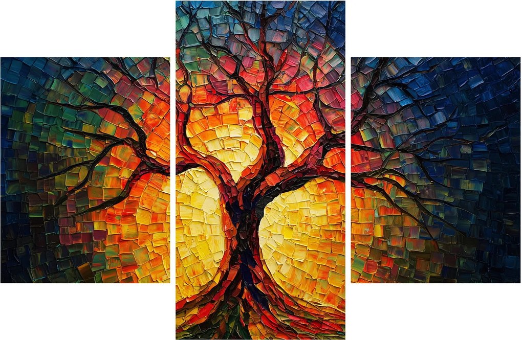 Tablou - Arborele vieții în mozaic (90x60 cm)