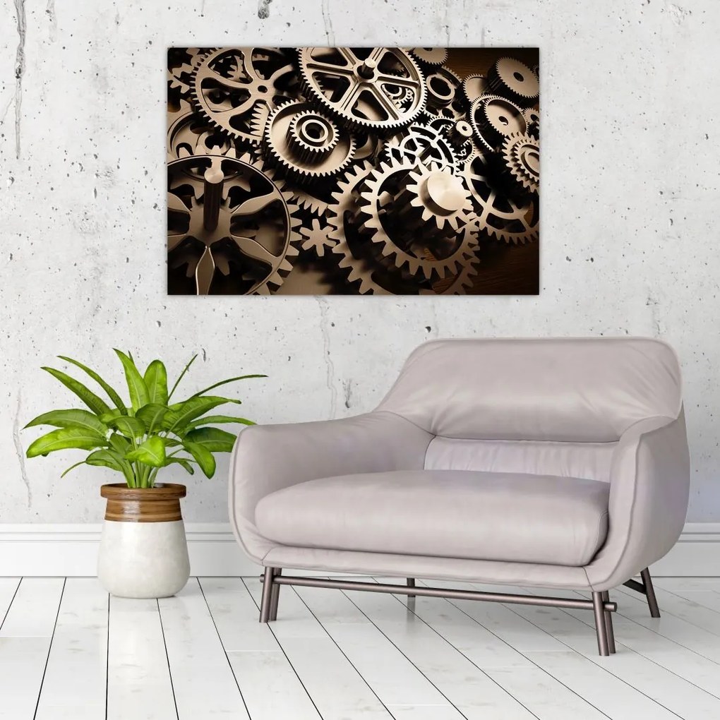 Tablou - Piese de ceas (90x60 cm)