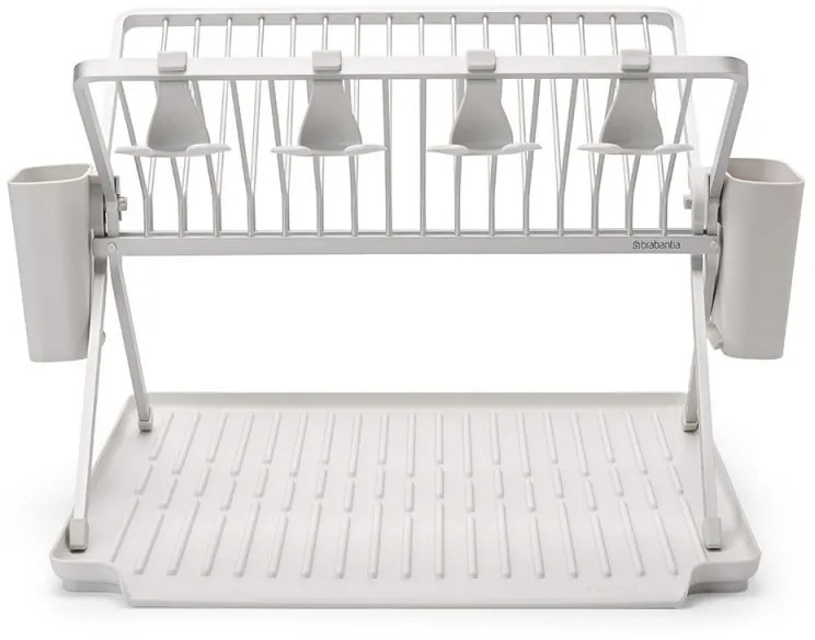 Uscator de vase pliabil Brabantia SinkSide 1004152, Suport pentru ustensile, Rezistent la coroziune, Gri deschis