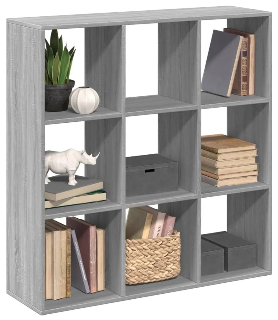 vidaXL Bibliotecă/separator cameră gri sonoma 102x29x103,5 cm lemn