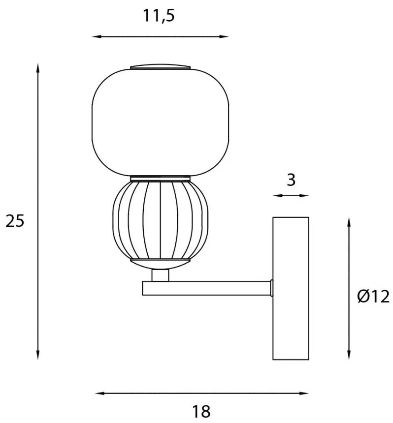 Aplica de perete LED Modern maro