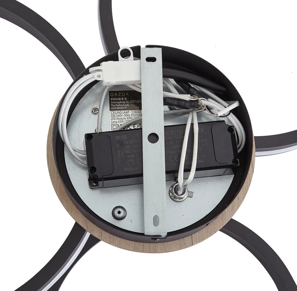 Plafonieră din lemn cu LED, cu dimmer în 3 trepte, cu 3 lumini - Navara