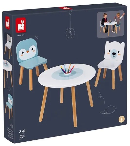 Janod - Set masă și scaune din lemn