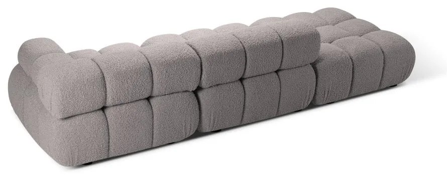 Canapea modulară gri deschis cu tapițerie din țesătură bouclé 288 cm Bellis – Micadoni