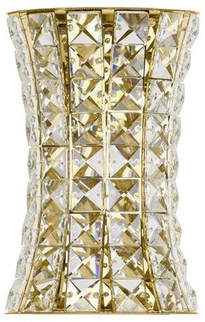 Aplica de perete LED auriu, cristale sticla CELYSIA