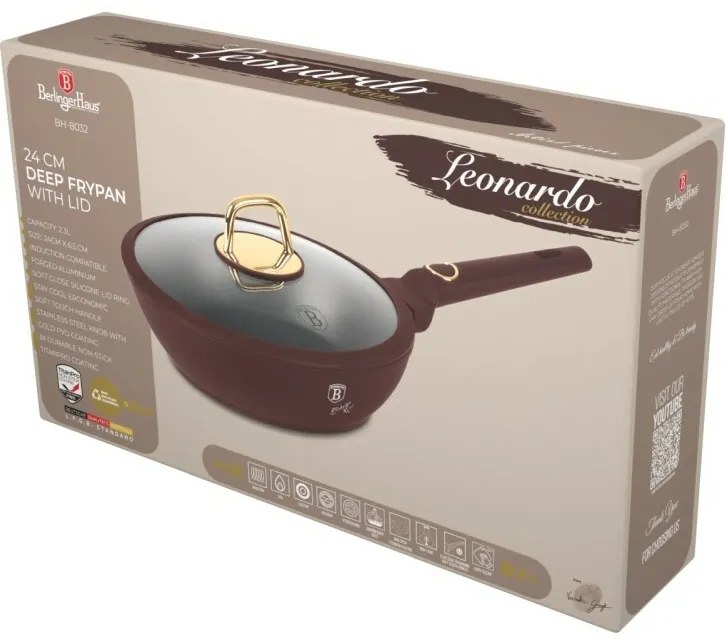 BerlingerHaus Tigaie adâncă cu capac Leonardo 24 cm