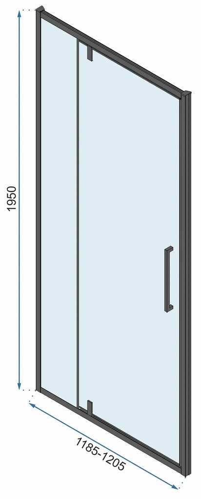 Ușă de duș batanta REA Rapid Swing Crom 120