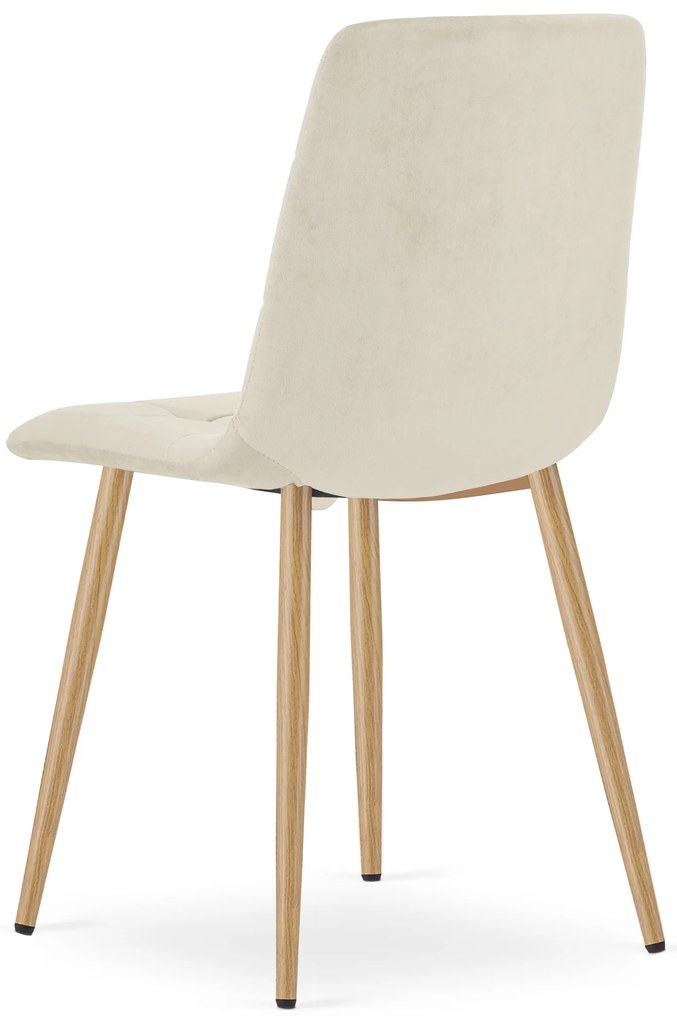 OFERTA Scaun de catifea bej deschis KARA, a doua calitate