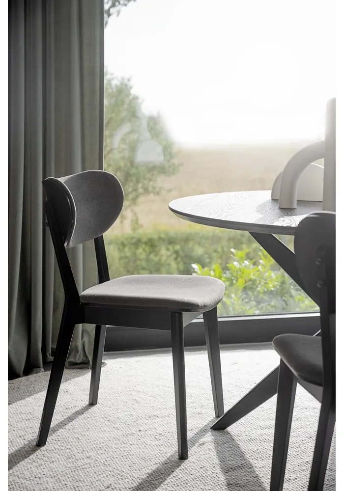 Masă de dining rotundă cu blat cu aspect de lemn de stejar 120x120 cm Calverton - Rowico