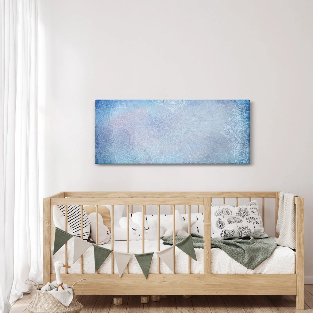 Tablou - Mandala in albastru (120x50 cm)