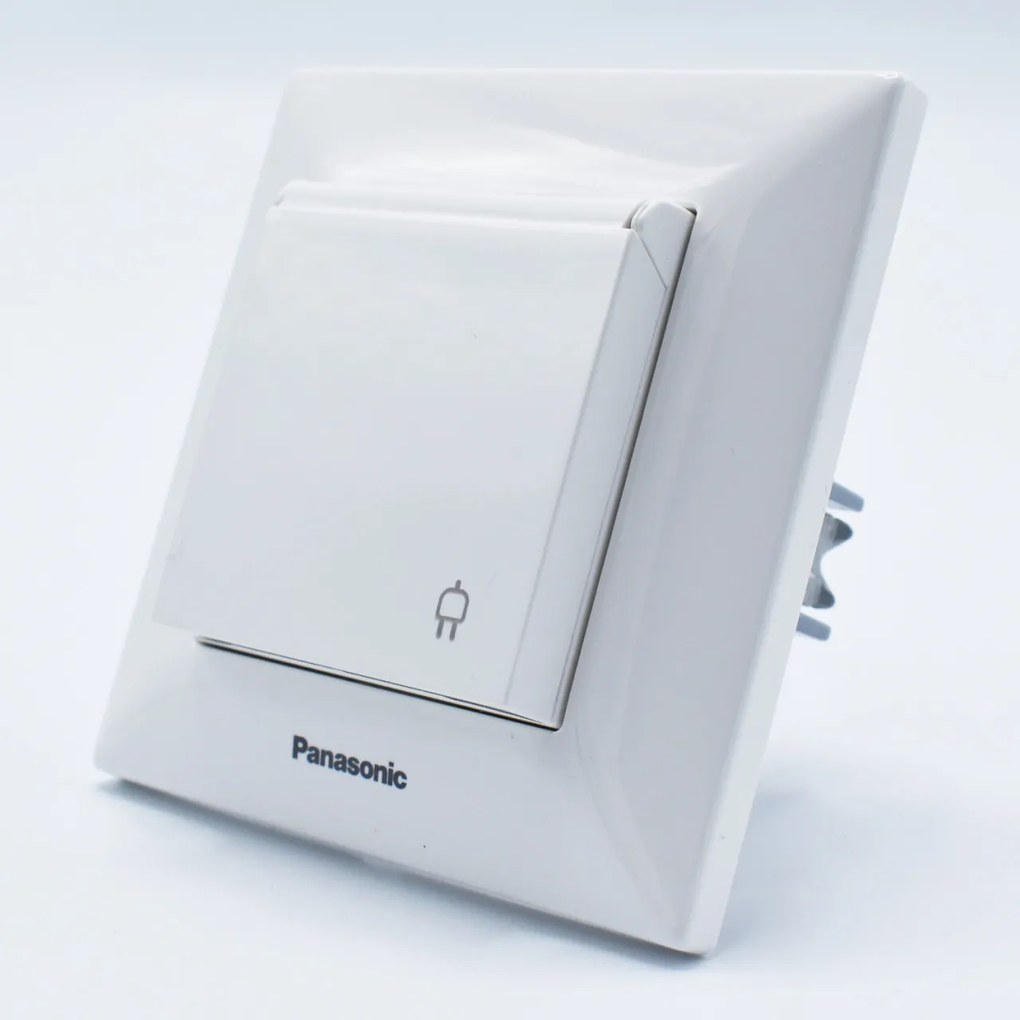 Priza cu capac Arkedia Pansonic, ST, alba