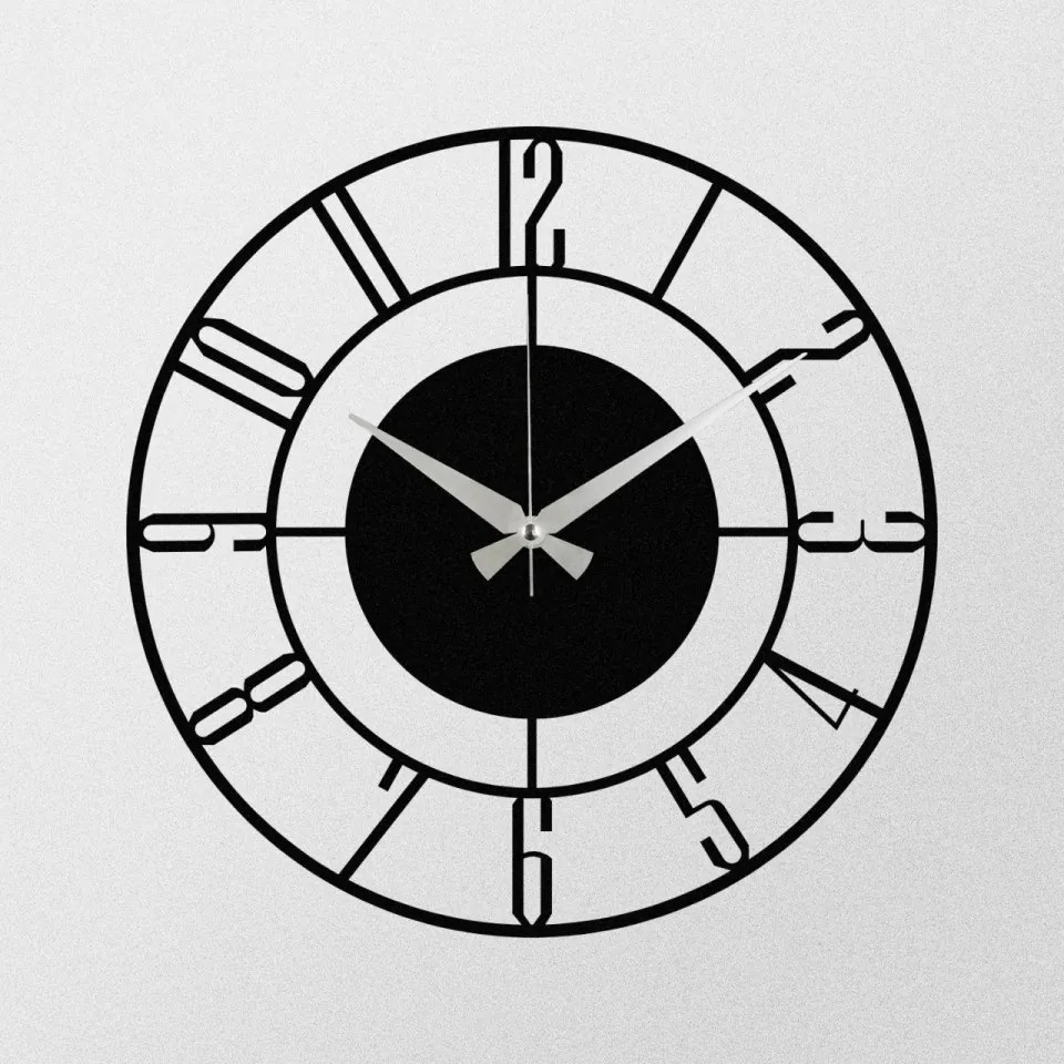 Ceas Decorativ de Perete Enzoclock - S011, Metal
