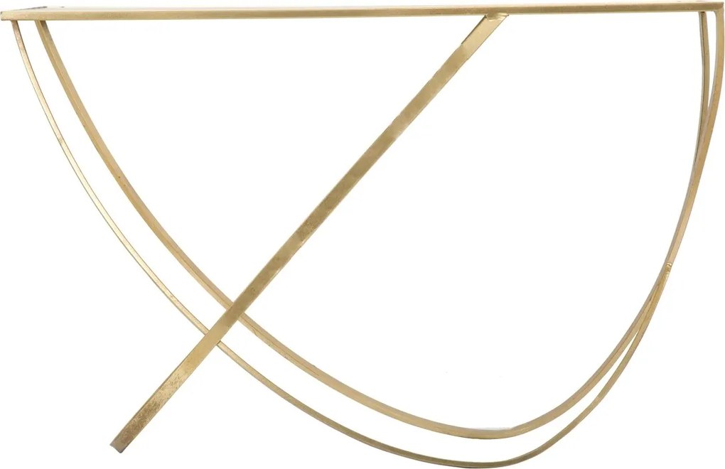 Consola Ring, Mauro Ferretti, 120x40x79 cm, fier, negru/auriu