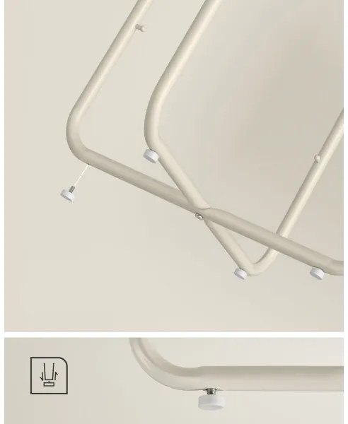 Masă laterală NOIRA crem/albă