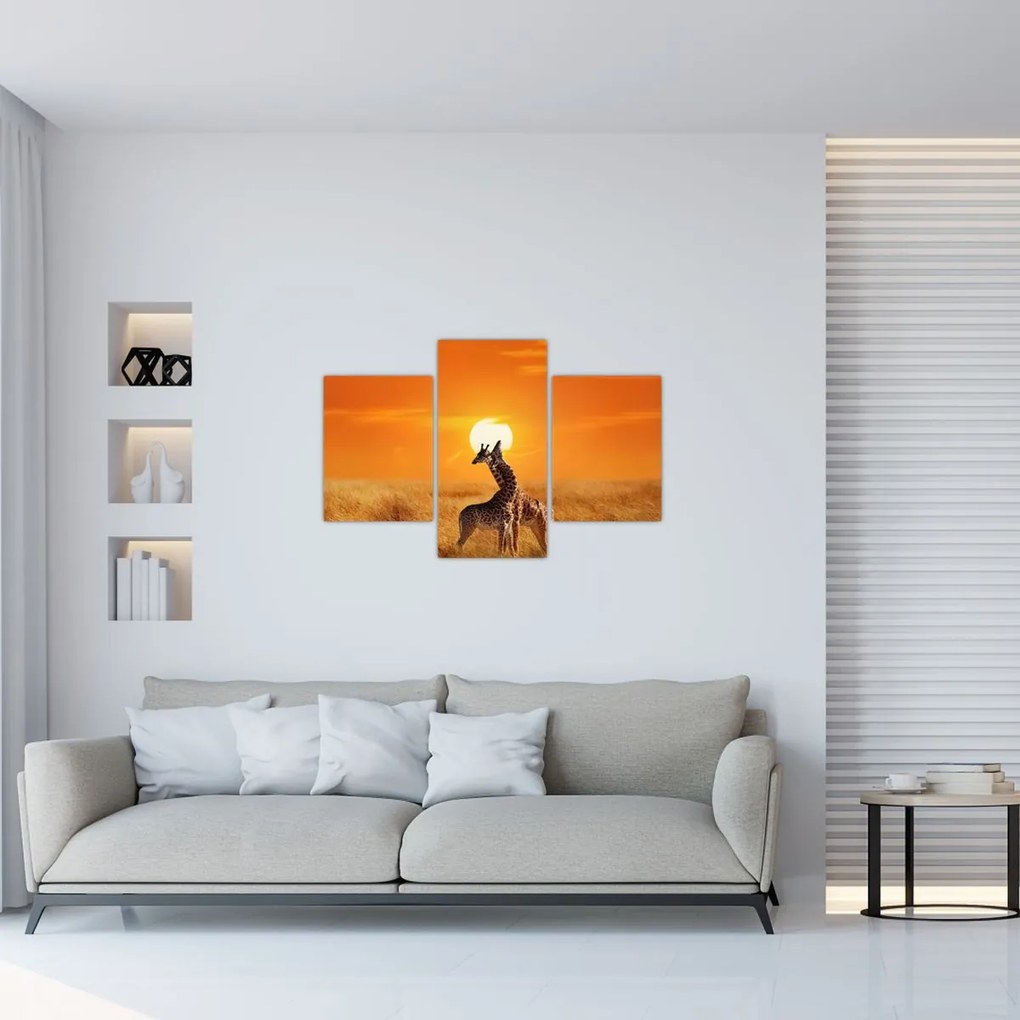 Tablou - Girafe în Parcul Național Serengeti (90x60 cm)